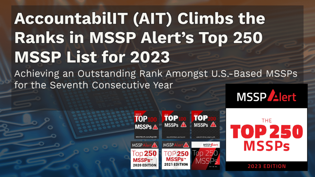 AccountabilIT (AIT) Climbs the Ranks in MSSP Alert’s Top 250 MSSP List for 2023